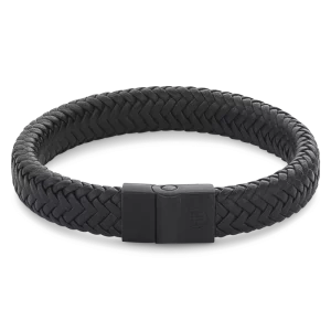 Rebel & Rose Armband Full Metal Herringbone Black Black