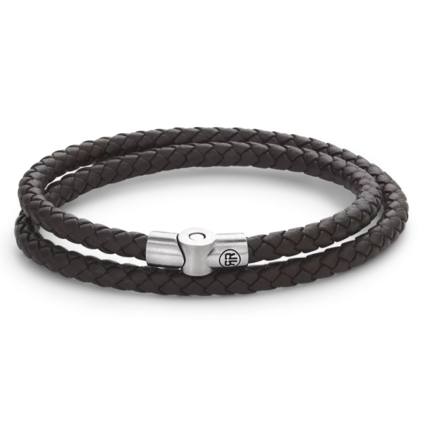 Rebel & Rose Armband Full Metal Double Round Brown