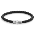 Rebel & Rose Armband Full Metal Single Round Black