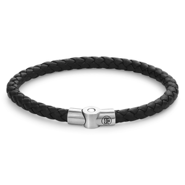 Rebel & Rose Armband Full Metal Single Round Black