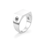 Rebel & Rose Ring Rectangle Silver Shine