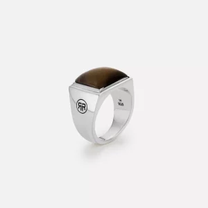 Rebel & Rose Ring Square Tiger Lowneck