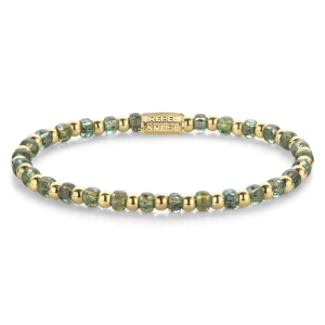 Rebel & Rose Armband Mix Glass Rocks Secret Garden Yellowgold
