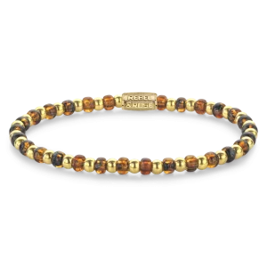 Rebel & Rose Armband Mix Glass Rocks Tiger Yellowgold