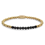 Rebel & Rose Armband Black Glam Rocks Meets Yellowgold