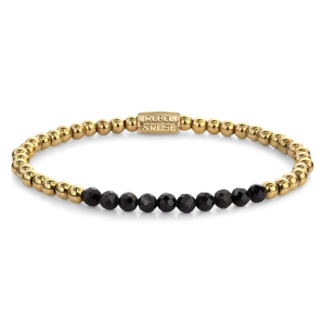 Rebel & Rose Armband Black Glam Rocks Meets Yellowgold