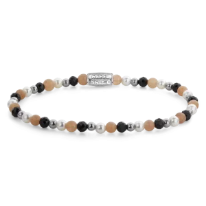 Rebel & Rose Armband Black Glam Rocks Party Silver