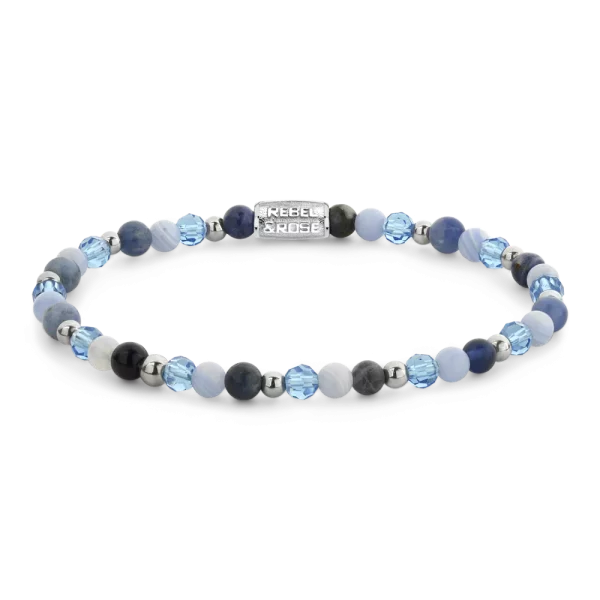 Rebel & Rose Armband Winter Blues Glam Rocks Silver