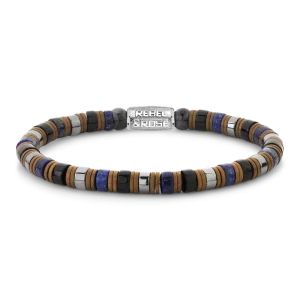 Rebel & Rose Armband Slices - Mixed Blue 6mm