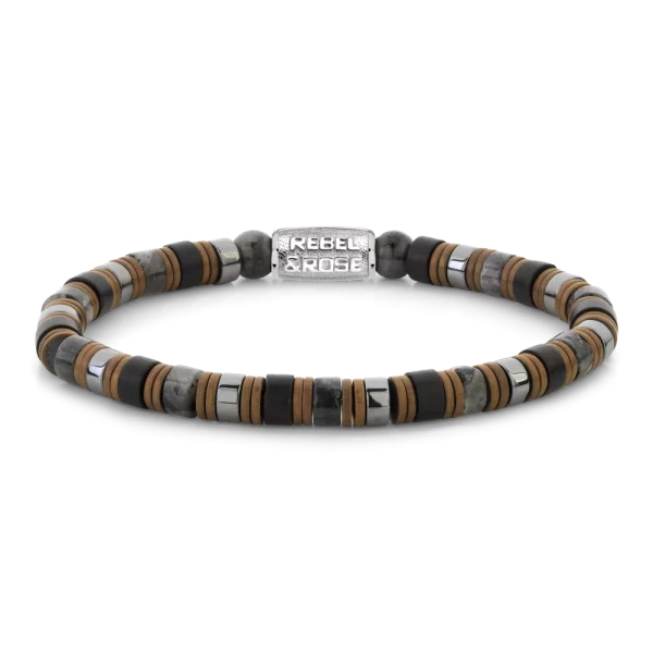 Rebel & Rose Armband Slices - Mixed Grey
