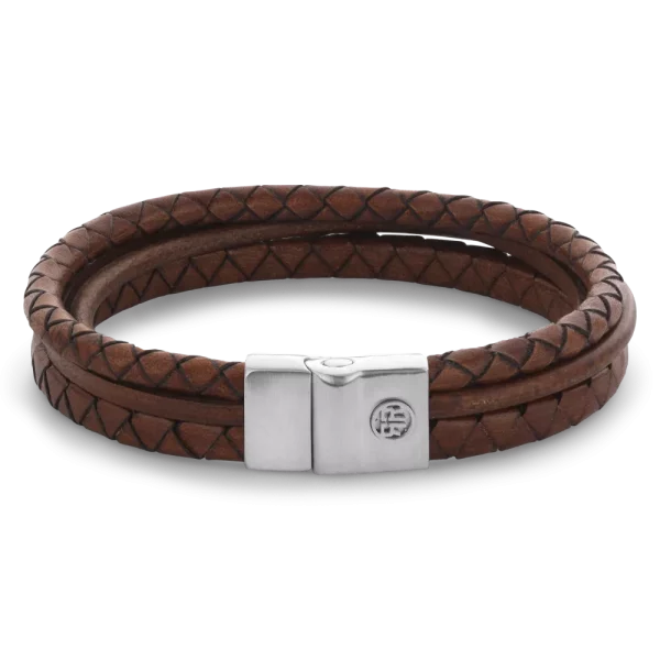 Rebel & Rose Armband Full Metal Premium Combo 12mm Cognac