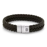 Rebel & Rose Armband Full Metal Premium Braided 12mm Brown