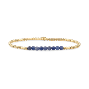Sparkling Sodalite Universe - Gold 3mm Armband