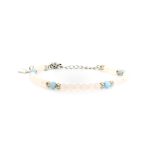 Caviar Collection armband Carme Light Pink x Silver