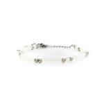 Caviar Collection armband Carme White x Silver