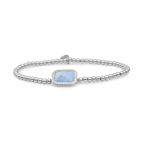 Sparkling Jewels Blue Lace Agate Baguette armband