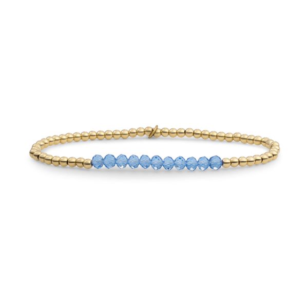 Sparkling Jewels Bracelet | Aquamarine Universe - Gold 3mm