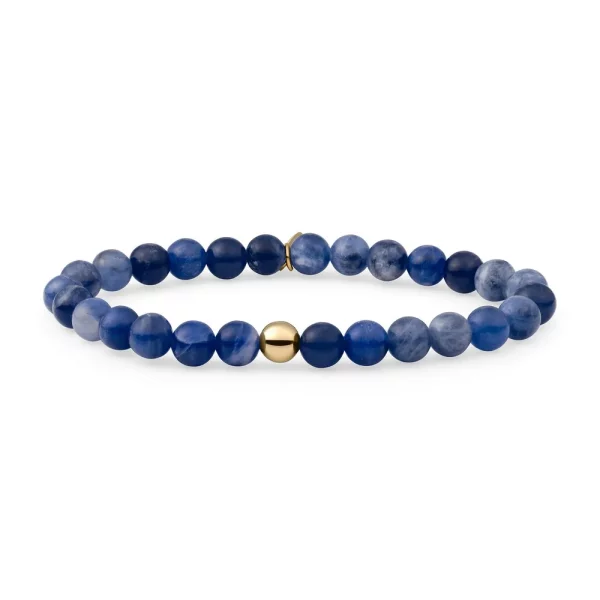 Sparkling Jewels Bracelet | Sodalite Saturn large - Gold 6mm