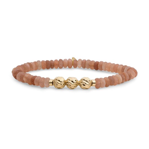 Sparkling Jewels Bracelet | Sunstone 6mm fuse beads | gold plated