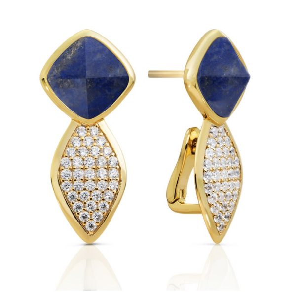 Sparkling Jewels Edge Crystal Gold Lapis Lazuli