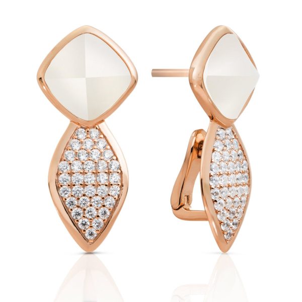 Sparkling Jewels Edge Crystal Pearl Oorstekers