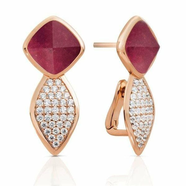 Sparkling Jewels Edge Crystal Rosé Gold Red Jade 