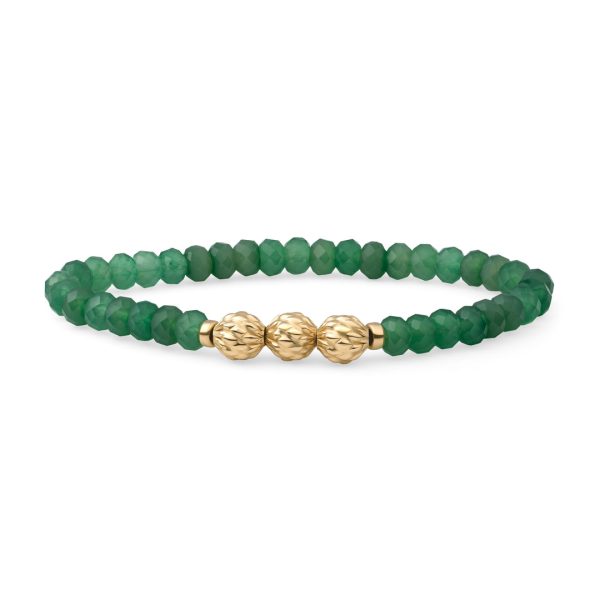 Sparkling Jewels Green Onyx Fuse Beads Armband