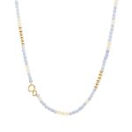 Sparkling Jewels Ketting Blue Lace Agate | Goudkleurig