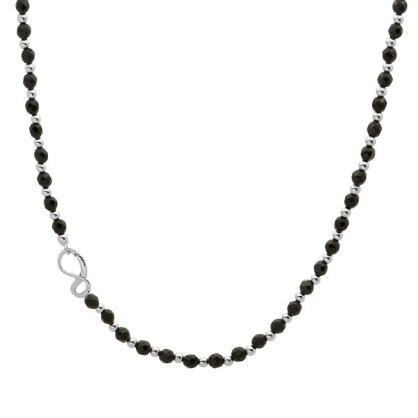 Sparkling Jewels Link Ketting Onyx Mix Zilver