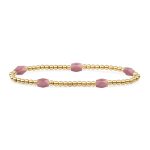 Sparkling Jewels Pink Rhodonite Reverse Edge Mix Armband