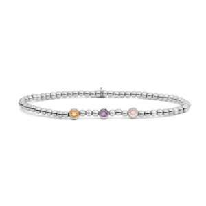 Sparkling Jewels Purple Hues CZ Armband zilver