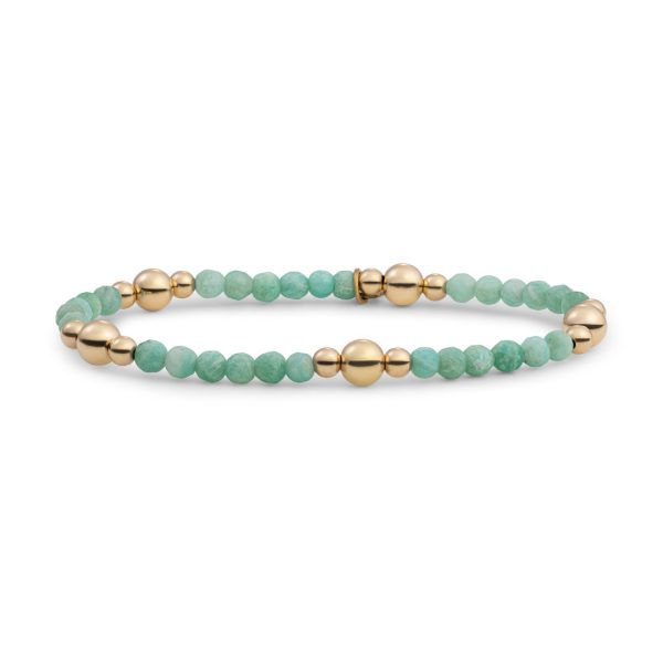 Sparkling Jewels Rich Green Amazonite Bold Mix Armband