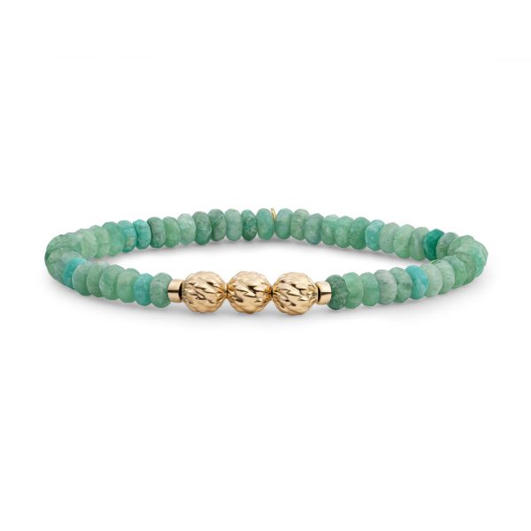 Sparkling Jewels Rich Green Amazonite Fuse Beads armband