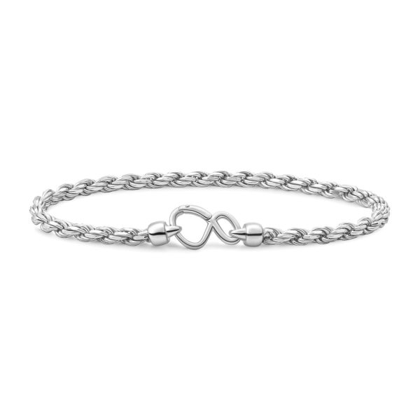 Sparkling Jewels Rope Chain armband Zilver | SparkLinks