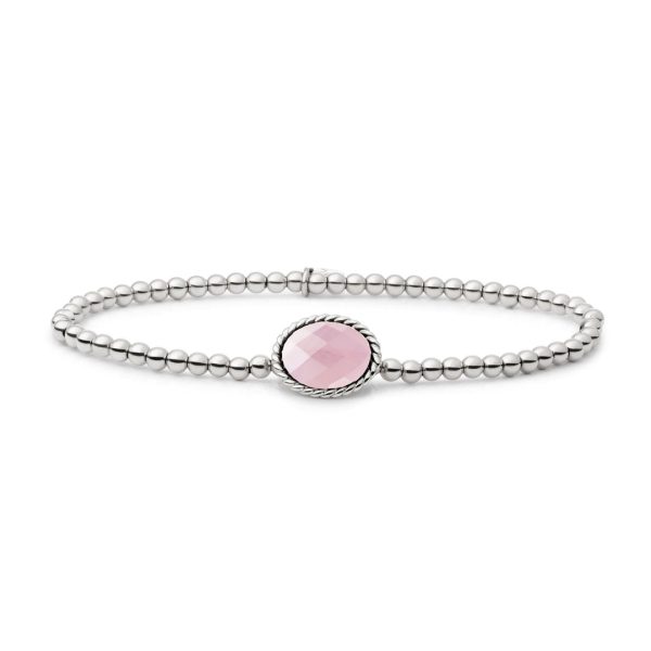 Sparkling Jewels Rose Quartz Twist armband