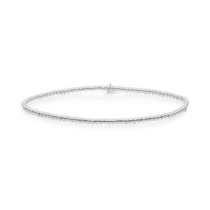 Sparkling Jewels Saturn 2mm kralenarmband | Zilver