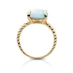 Sparkling Jewels Twist Ring Opalite - 9 karaat
