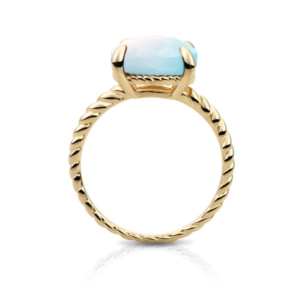 Sparkling Jewels Twist Ring Opalite - 9 karaat