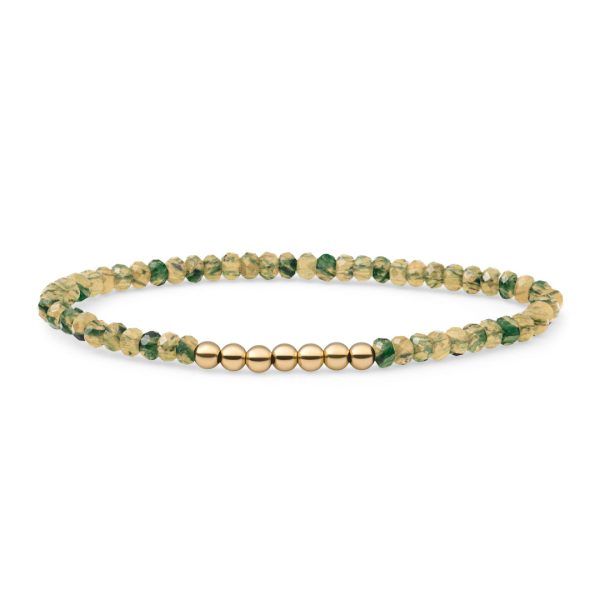 Sparkling Jewels Ya'an Green Jade Reverse Universe Armband