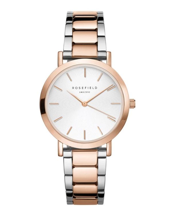 Rosefield Dames Horloge The Tribeca - White Sunray - TWSSRG-T64