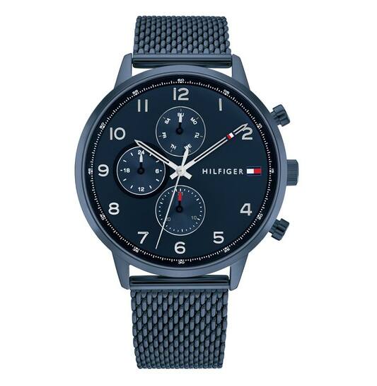 Tommy Hilfiger TH1791990 Horloge Heren Staal Blauw Milanese Band 44mm