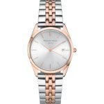Rosefield Dames Horloge The Ace Silver Sunray Silver Rose gold ACSRD-A06