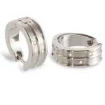 Boccia Titanium oorringen met diamantjes 05047-02