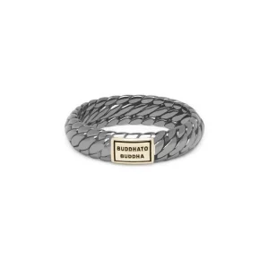 Buddha to Buddha Ben XS Ring Black Rhodium Shine Goud 14kt