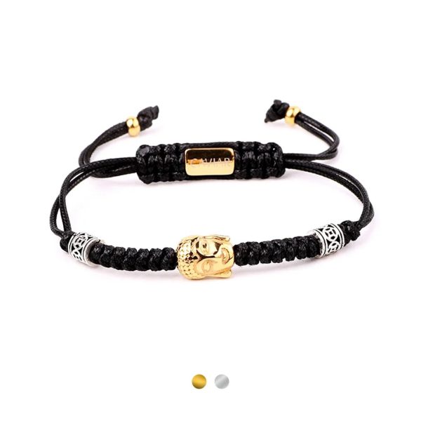 Caviar Collection armband Buddha Black x Gold