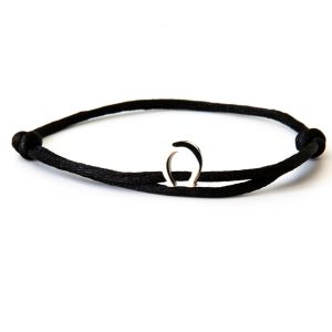 Caviar Collection armband Neon Black x Horseshoe White Gold