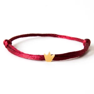 Caviar Collection armband Neon Bordeaux x Crown Gold