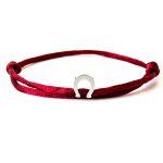 Caviar Collection armband Neon Bordeaux x Horseshoe White Gold