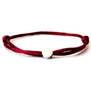 Caviar Collection armband Neon Bordeaux x Circle White Gold