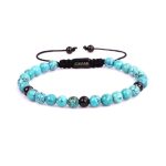 Caviar Collection armband Cyan x Gun Black